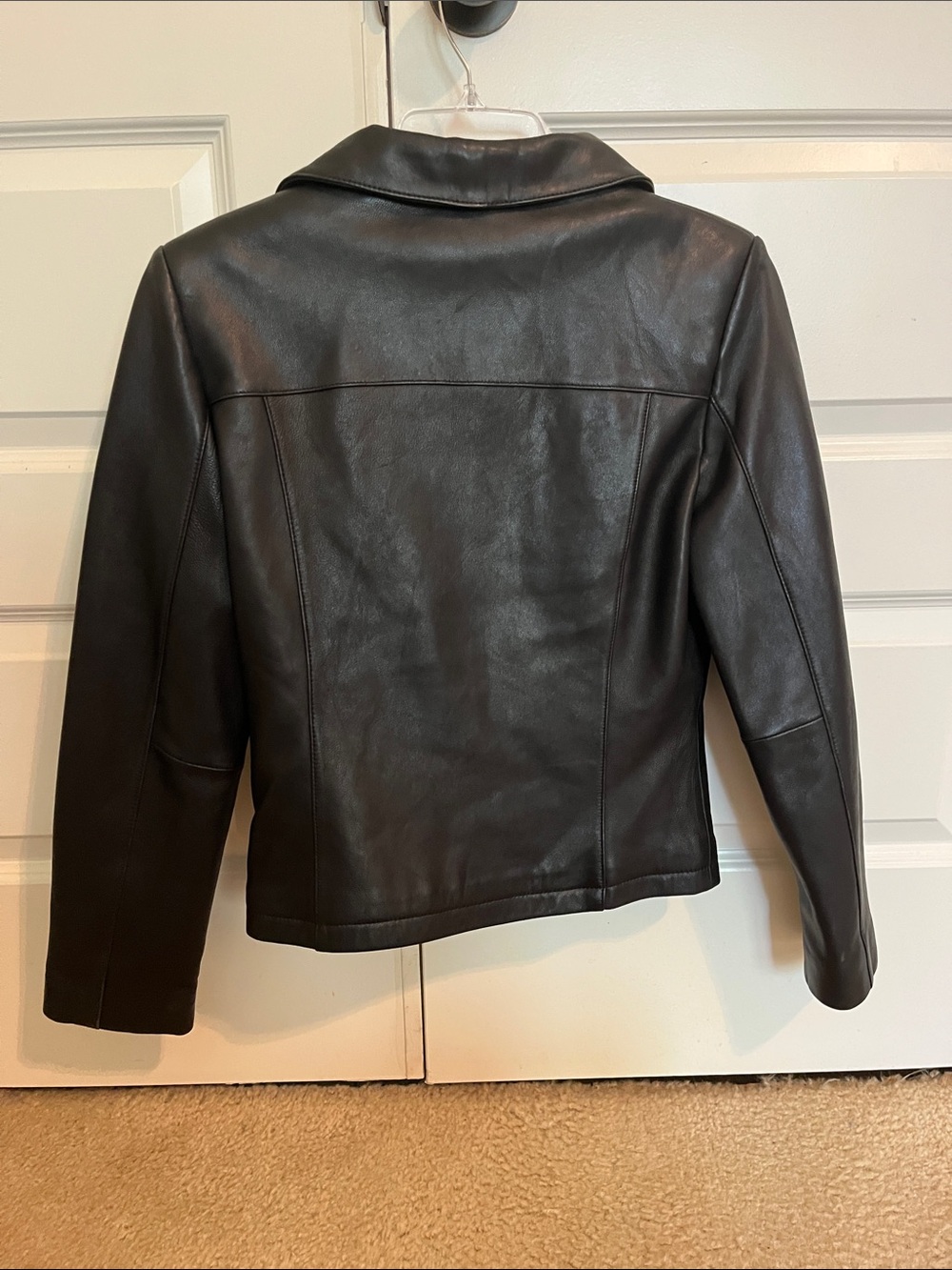 Pelle Studio Wilsons Black Leather Jacket Womens Fitted Zip Moto Blazer - Picture 4 of 13